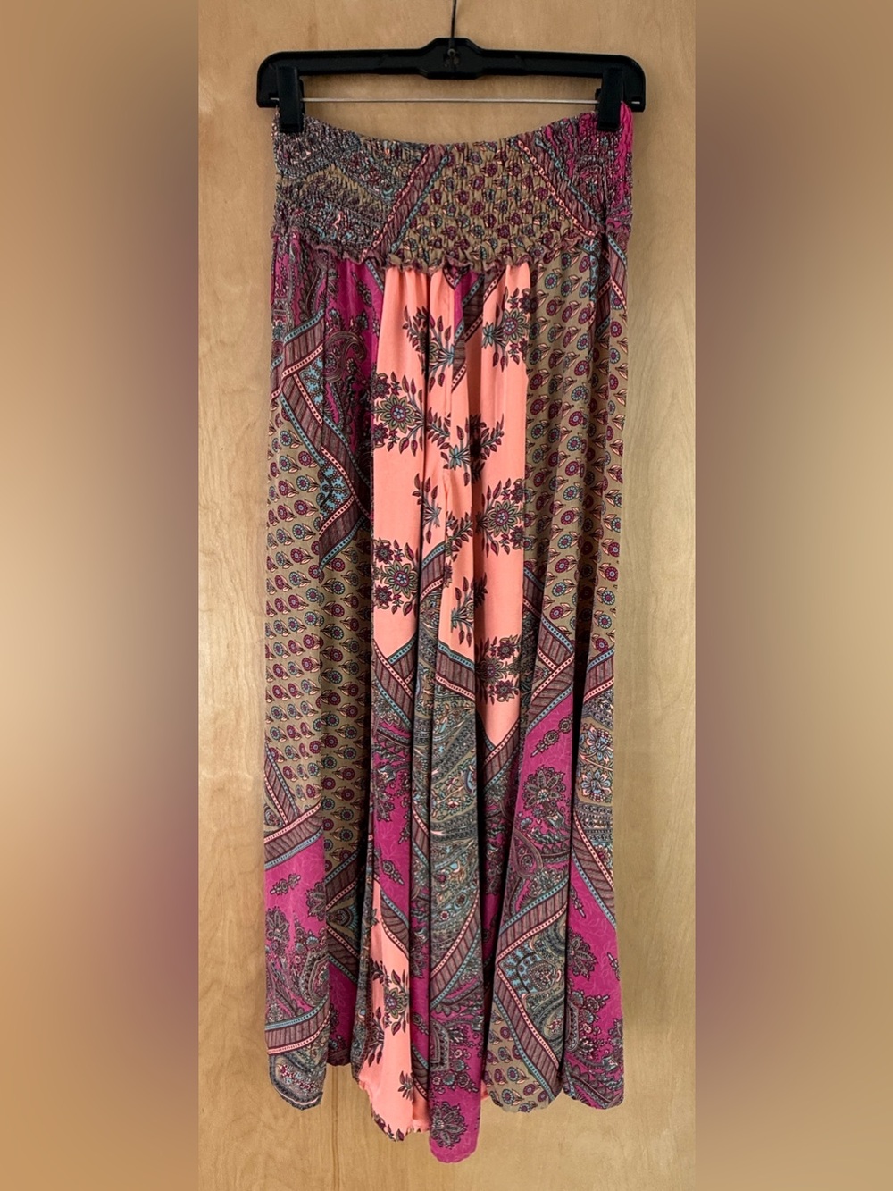 Bohemian Wide-Leg Printed Palazzo Pants in Pink & Orange - Picture 8 of 12